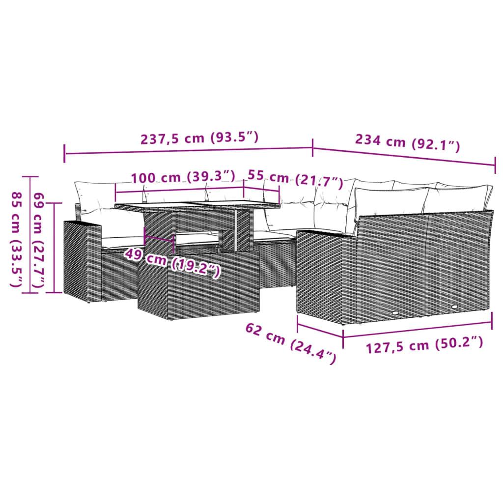 VidaXL Garten sofagarnitur poly-rattan  