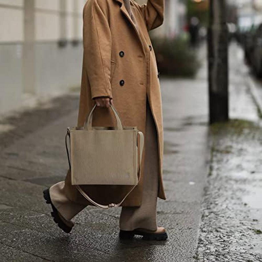 Only-bags.store Cordtasche Umhängetasche mit Reißverschluss Handtasche Shopper  