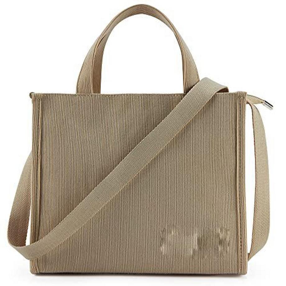 Only-bags.store Cordtasche Umhängetasche mit Reißverschluss Handtasche Shopper  
