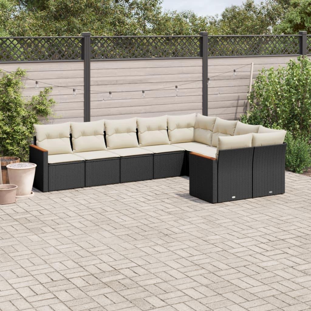 VidaXL set divano da giardino Polirattan  