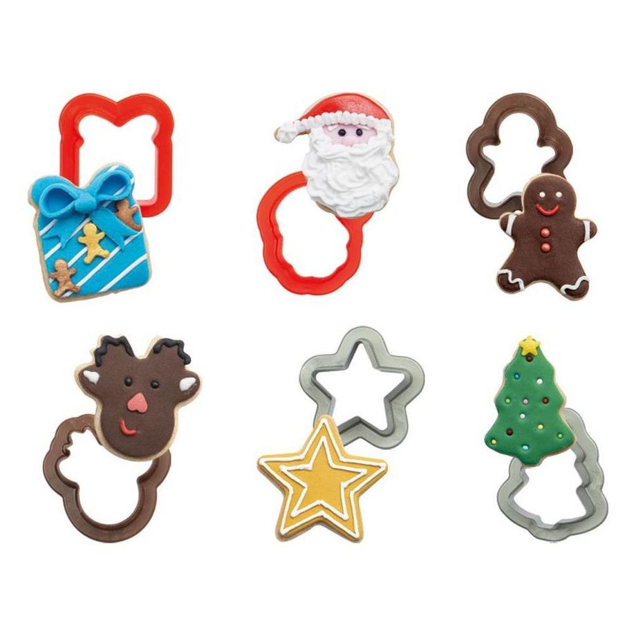 Decora Set di tagliabiscotti natalizi 6 pezzi  