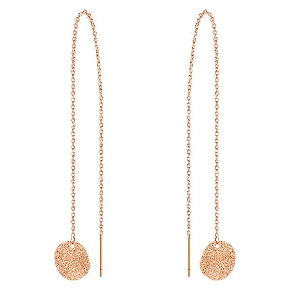 Image of Ohrhänger Damen Goldrosa 11mm