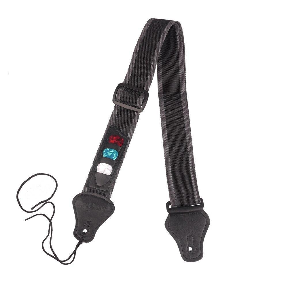 eStore Sangle de guitare avec poches pour plectres  