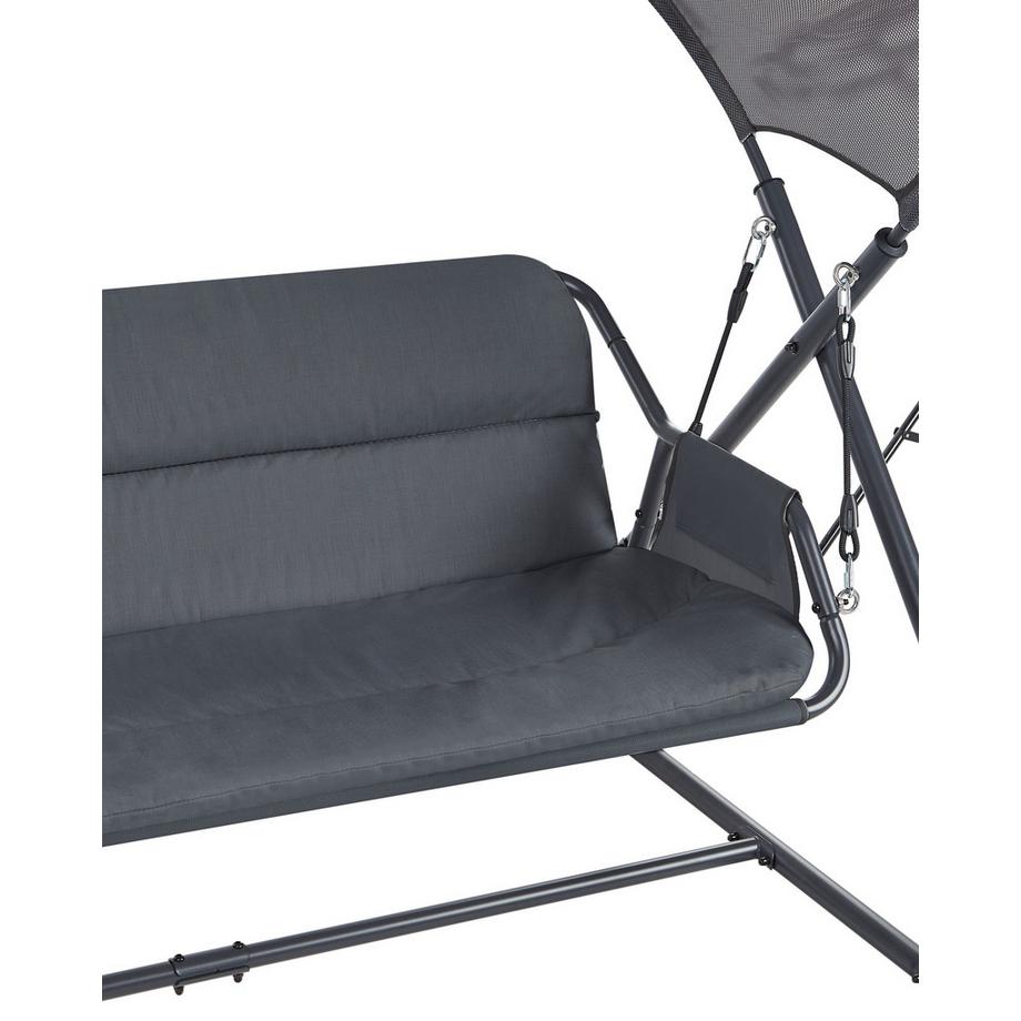 Beliani Balancelle de jardin en Acier Méditerranéen SOLAGNA  