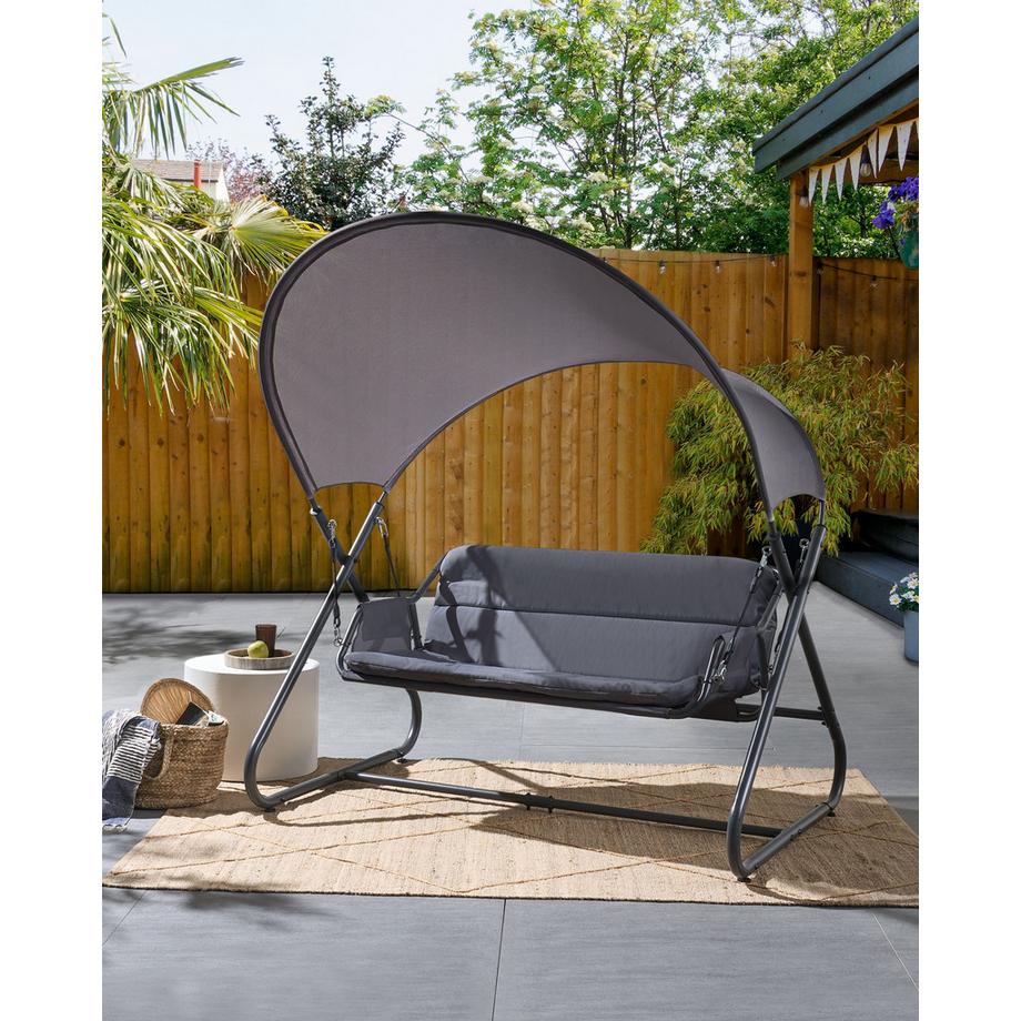 Beliani Balancelle de jardin en Acier Méditerranéen SOLAGNA  