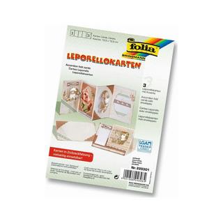 Folia  Leporello-Karten 300g/m2 Perlweiss 