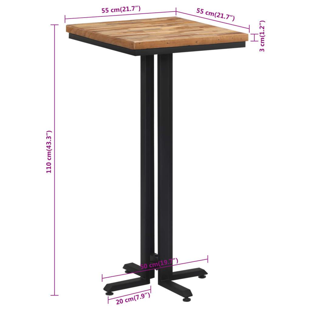 VidaXL Table de bar teck  