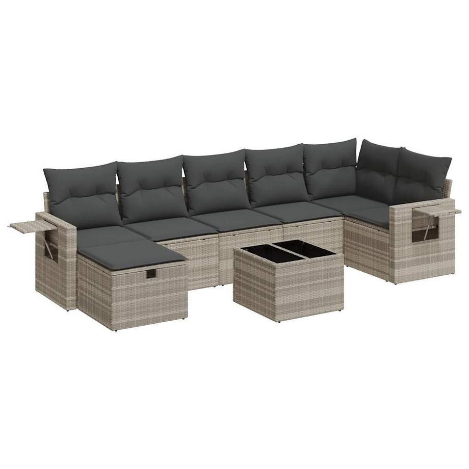 set di divani da giardino Polirattan