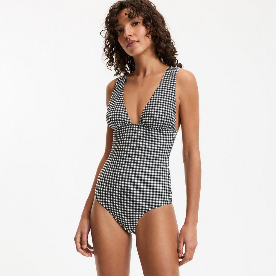 La Redoute Collections Einteiliger Badeanzug Vichykaro  