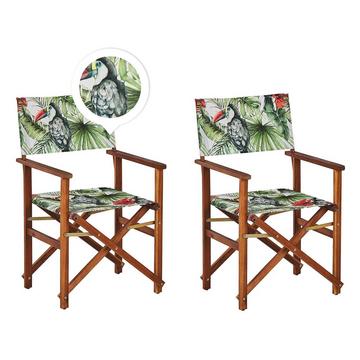 Lot de 2 chaises de jardin en Tissu Moderne CINE