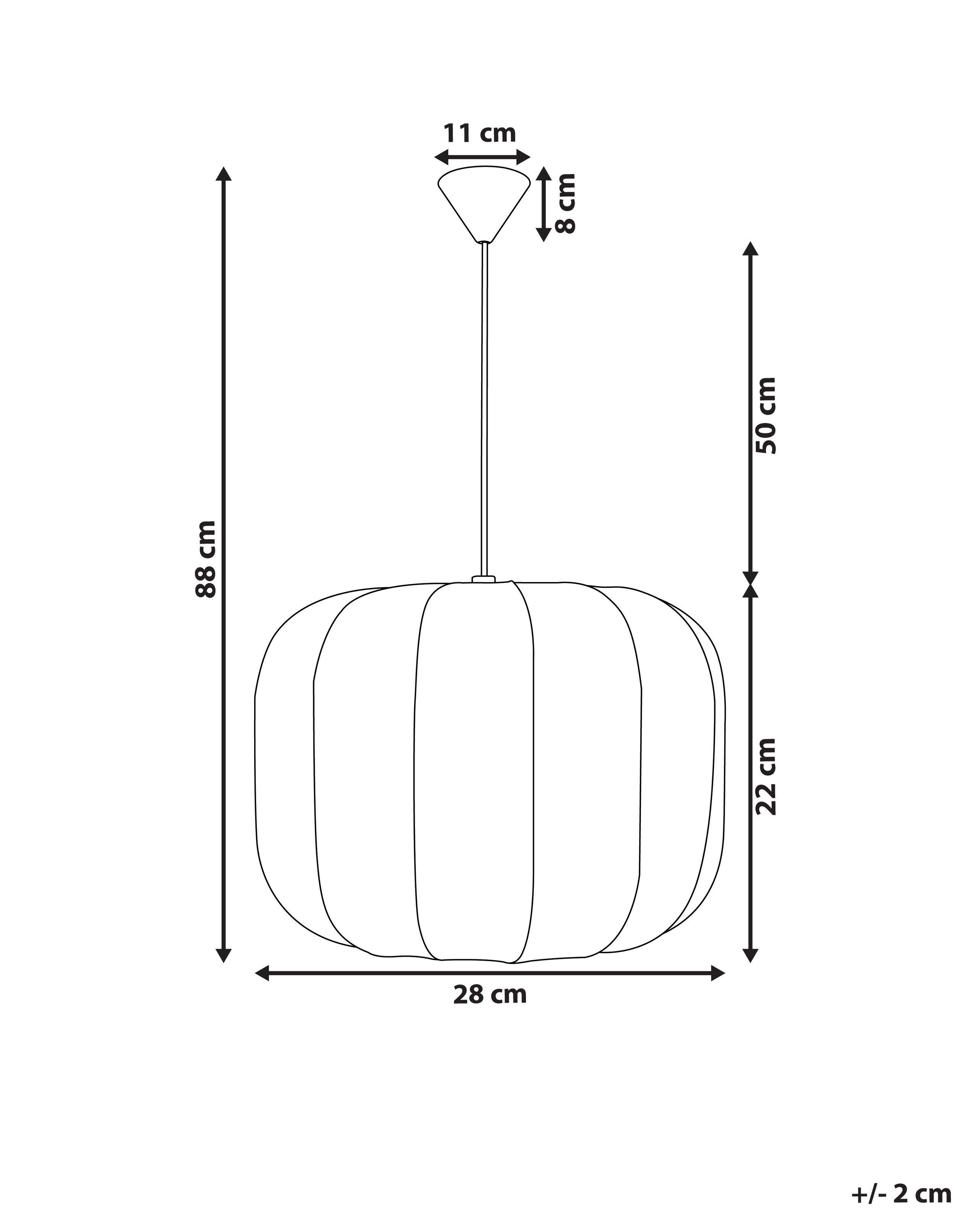 Beliani Lampe suspension en Nylon Traditionnel CABRIALES  