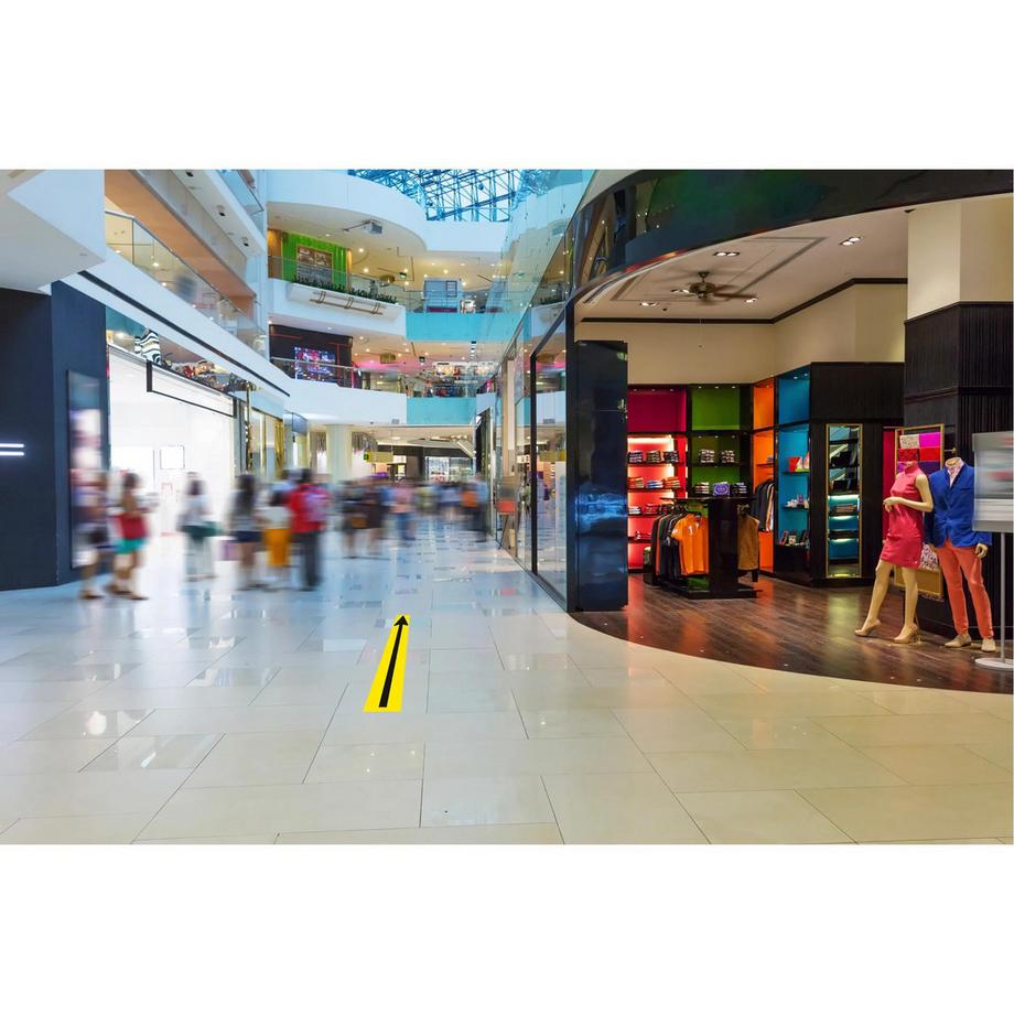 Exacompta Segnaletica adesiva Freccia-giallo 30x10cm  