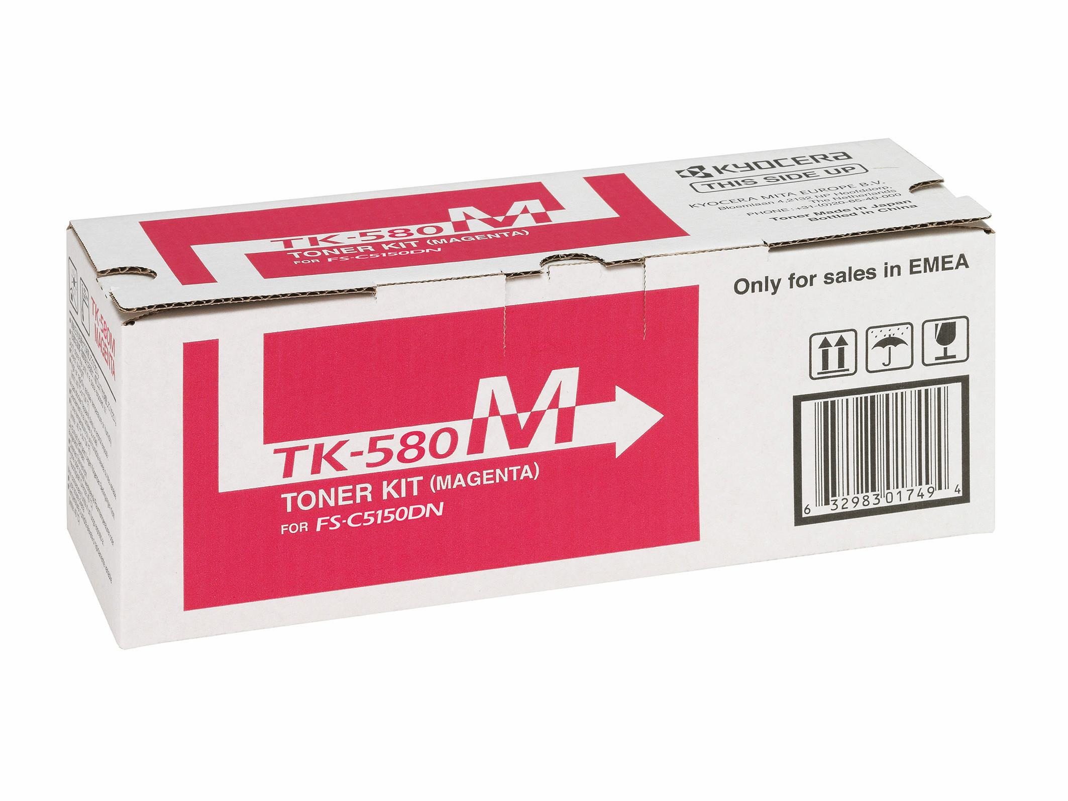 KYOCERA  TK-580M, Toner, magenta für ca. 2.800S., Mita FS-C5150DN 