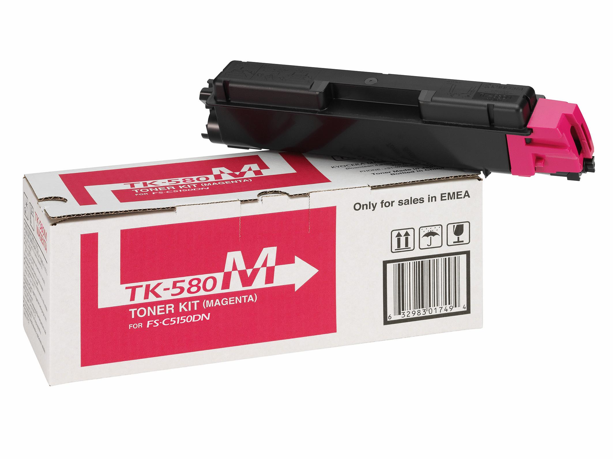 KYOCERA  TK-580M, Toner, magenta für ca. 2.800S., Mita FS-C5150DN 