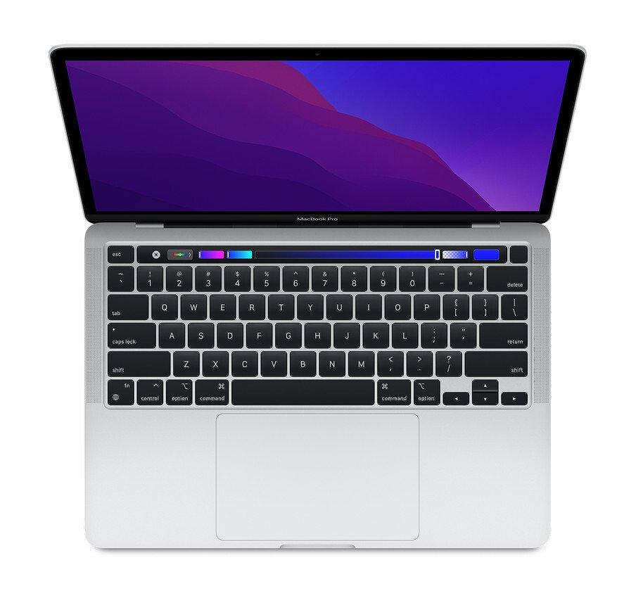 Apple  Refurbished MacBook Pro Touch Bar 13 2020 m1 3,2 Ghz 8 Gb 256 Gb SSD Silber - Sehr guter Zustand 