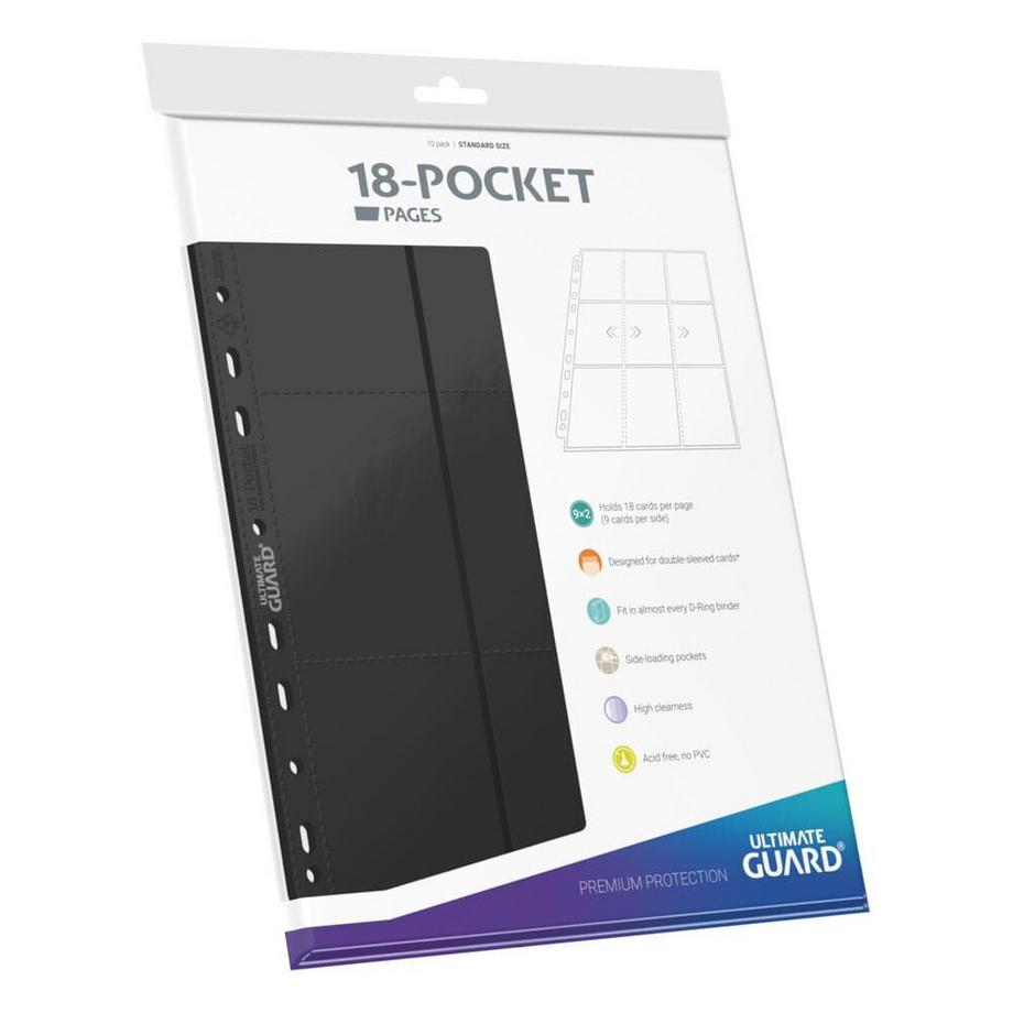Ultimate Guard  Ultimate Guard 18-Pocket Pages Side-Loading Schwarz (10) 
