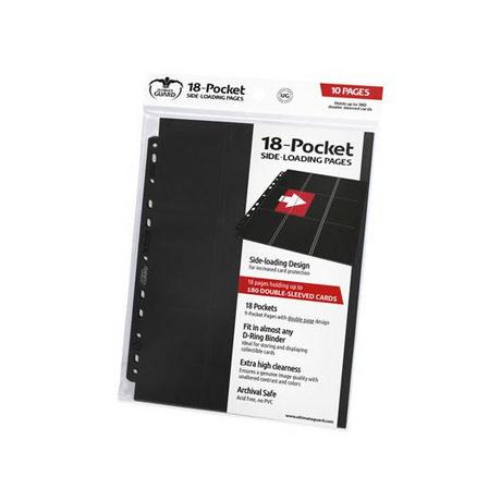 Ultimate Guard  Ultimate Guard 18-Pocket Pages Side-Loading Schwarz (10) 