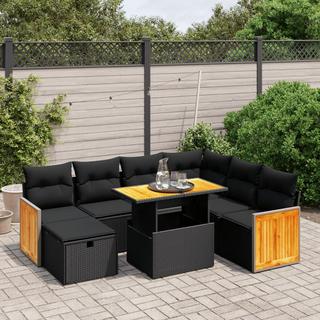 VidaXL Ensemble de canapés de jardin rotin synthétique  