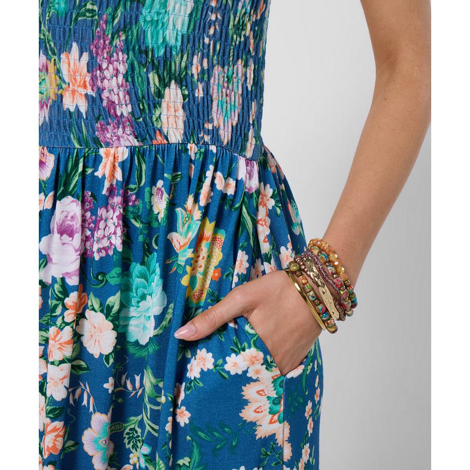 Joe Browns Abito Lungo in Jersey Floreale con Scollo Quadrato  