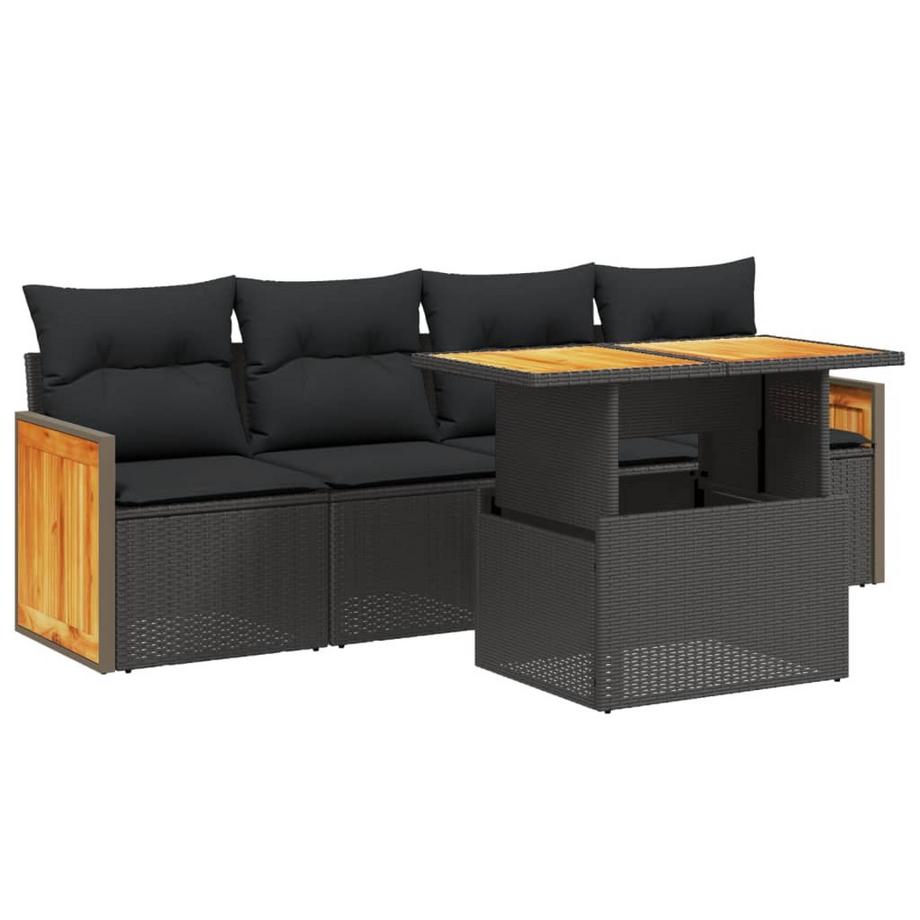 set divano da giardino Polirattan