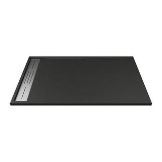 Vente-unique Piatto per doccia da posare o da incasso 120 x 90 cm in Resina Nero - LYROSA  