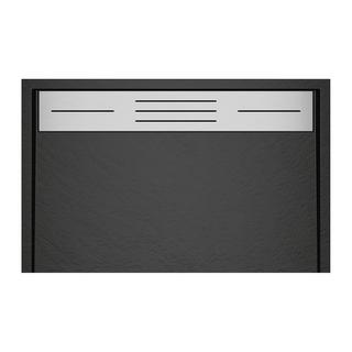 Vente-unique Piatto per doccia da posare o da incasso 120 x 90 cm in Resina Nero - LYROSA  