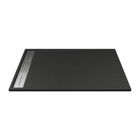 Vente-unique Piatto per doccia da posare o da incasso 120 x 90 cm in Resina Nero - LYROSA  