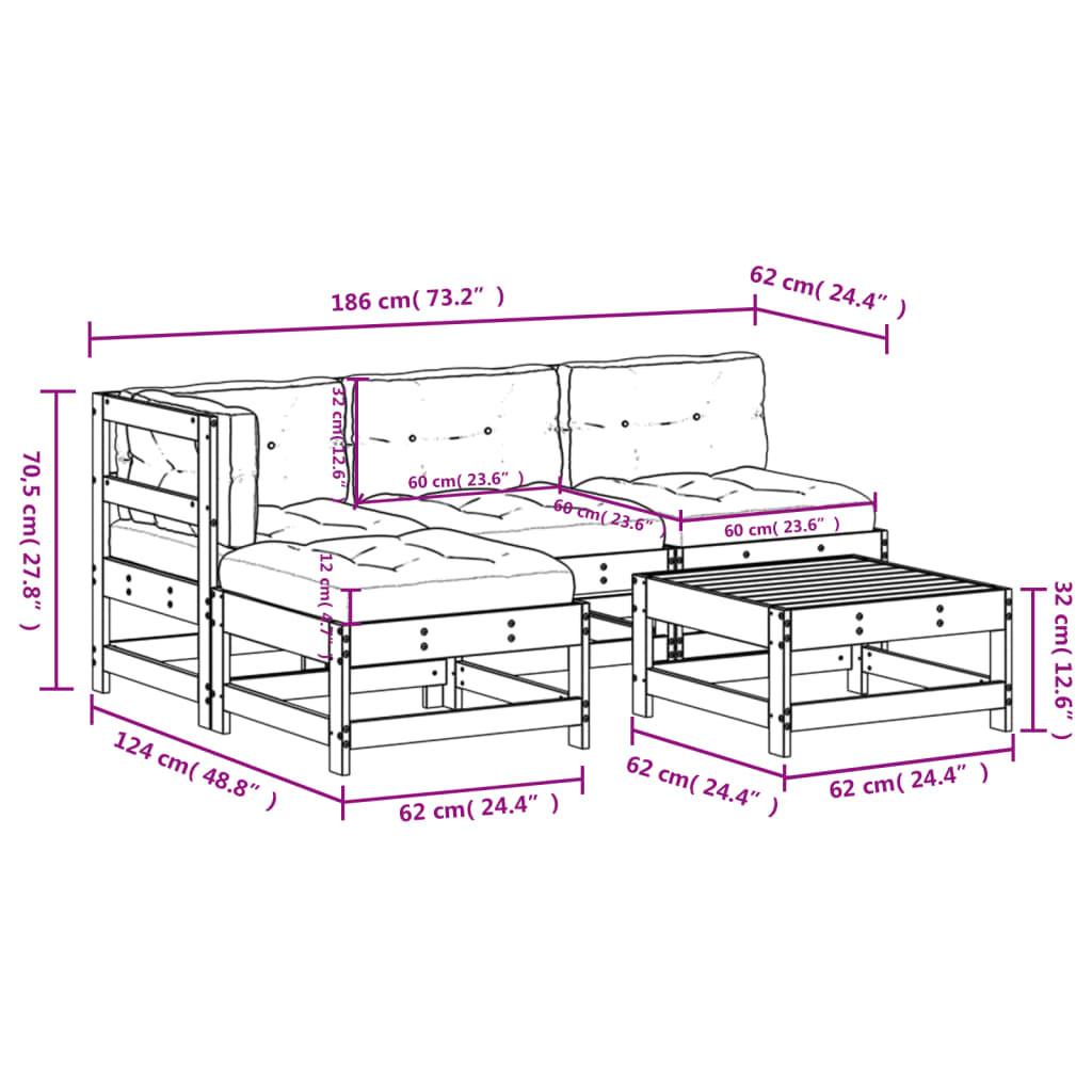 VidaXL Garten lounge set holz  