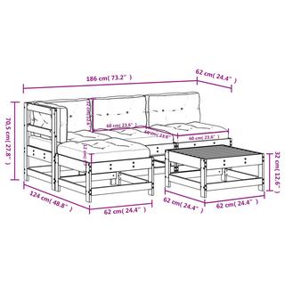 VidaXL Garten lounge set holz  