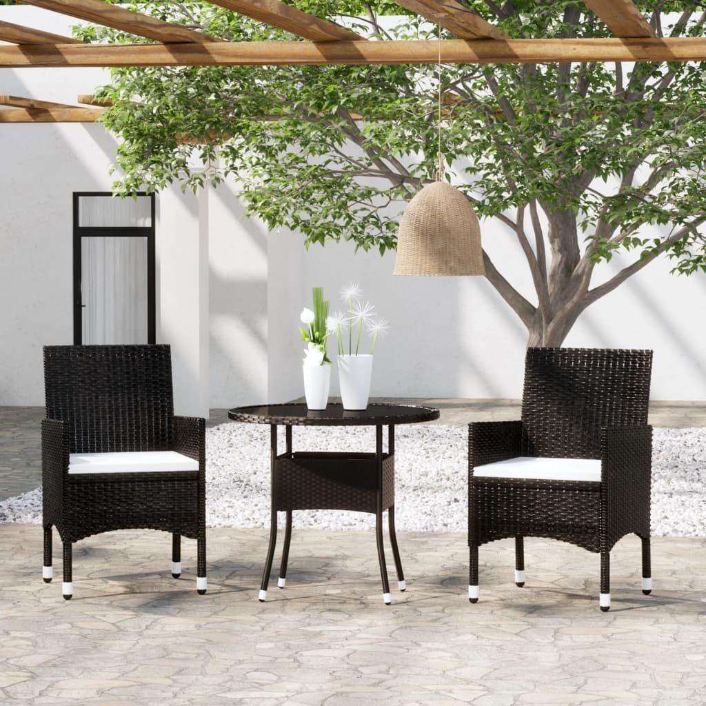 VidaXL Ensemble repas de jardin rotin synthétique  