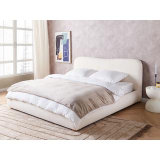 Beliani Letto contenitore en Bouclé Moderno BLAGNAC  