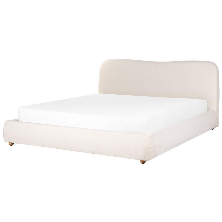 Beliani Letto contenitore en Bouclé Moderno BLAGNAC  