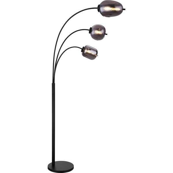 mutoni Lampadaire métal noir mat 3xE14  