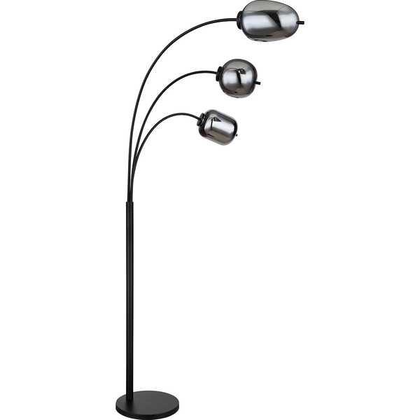 mutoni Lampadaire métal noir mat 3xE14  