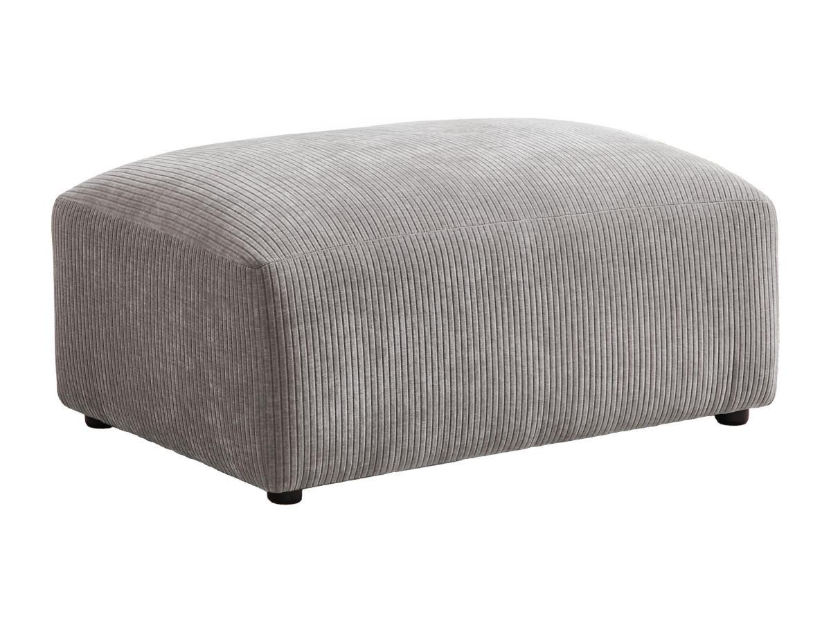 Maison Céphy Pouf en velours côtelé gris TIRONO de Maison Céphy  