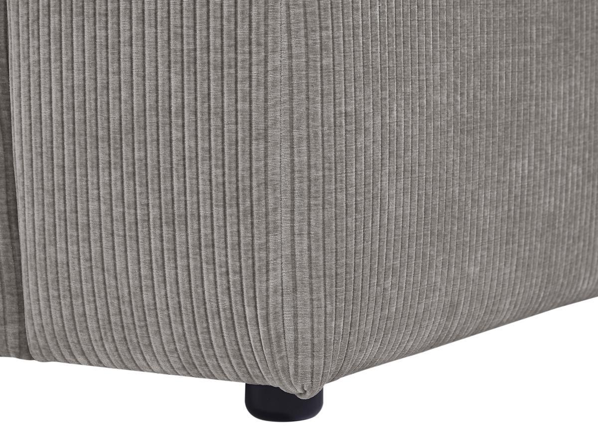 Maison Céphy Pouf en velours côtelé gris TIRONO de Maison Céphy  