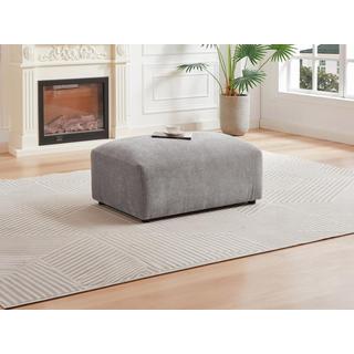 Maison Céphy Pouf en velours côtelé gris TIRONO de Maison Céphy  