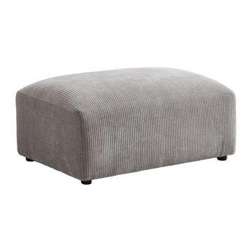 Pouf en velours côtelé gris TIRONO de Maison Céphy