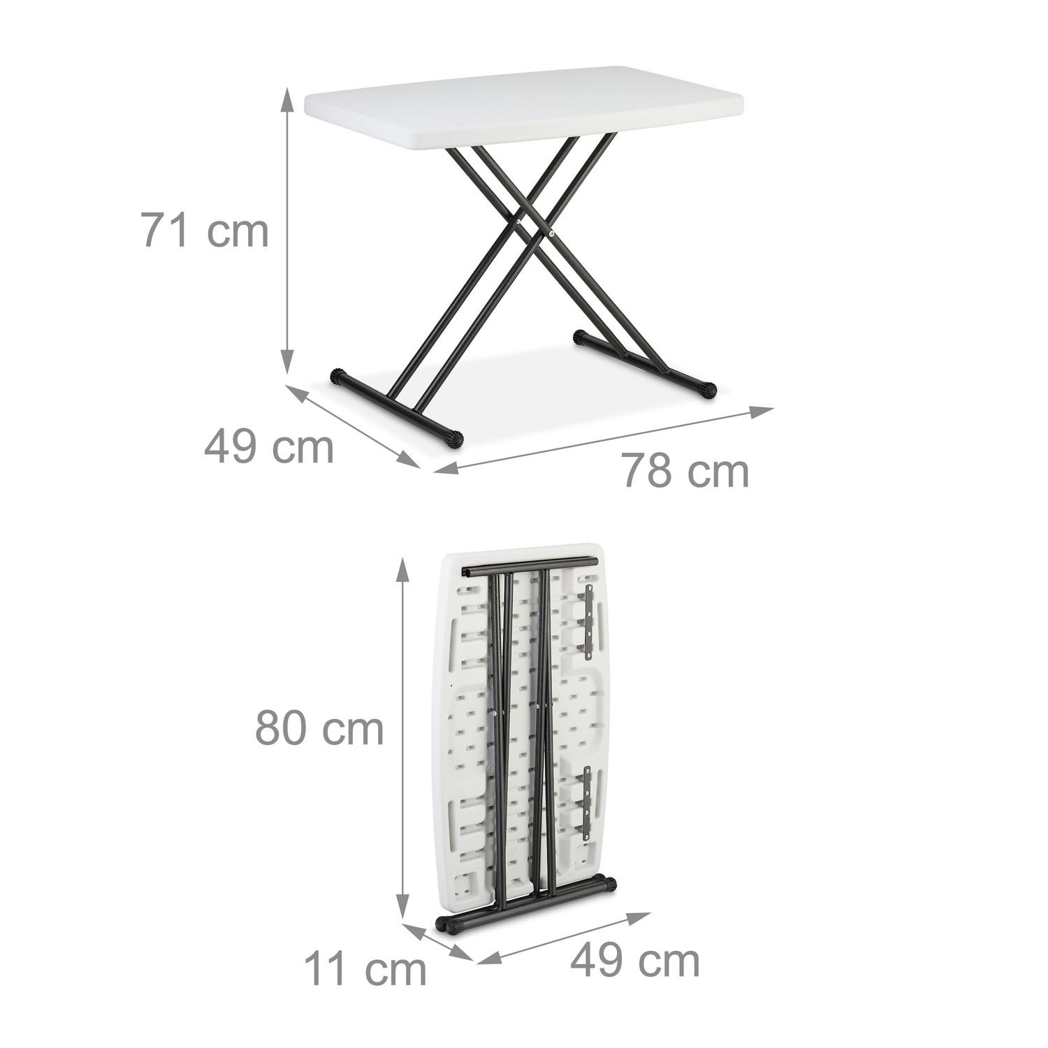 B2X Table de jardin pliante, réglable en hauteur  