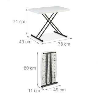 B2X Table de jardin pliante, réglable en hauteur  