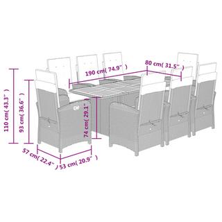 VidaXL Garten essgruppe poly-rattan  