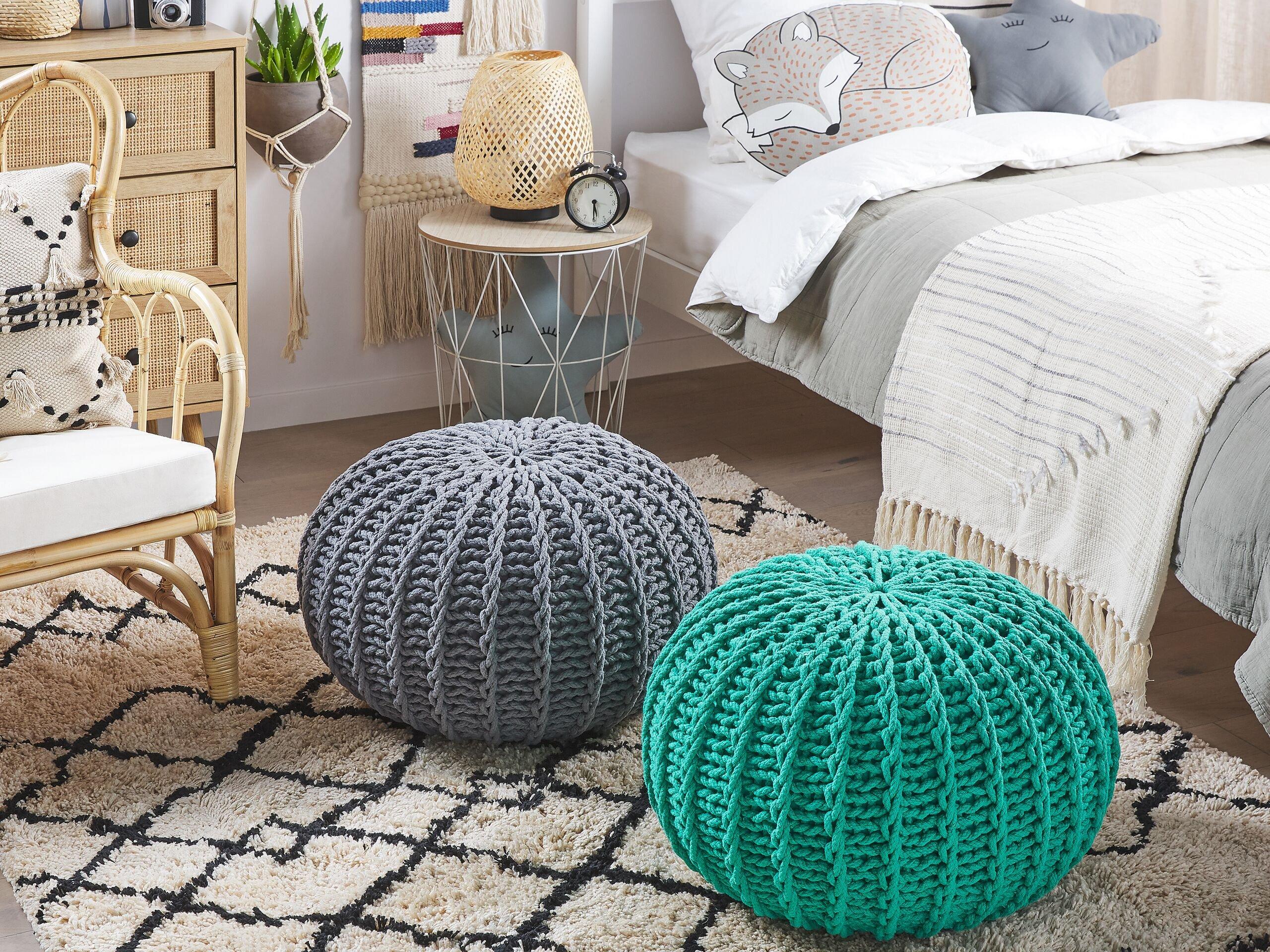 Beliani Ottoman en Coton Moderne CONRAD  