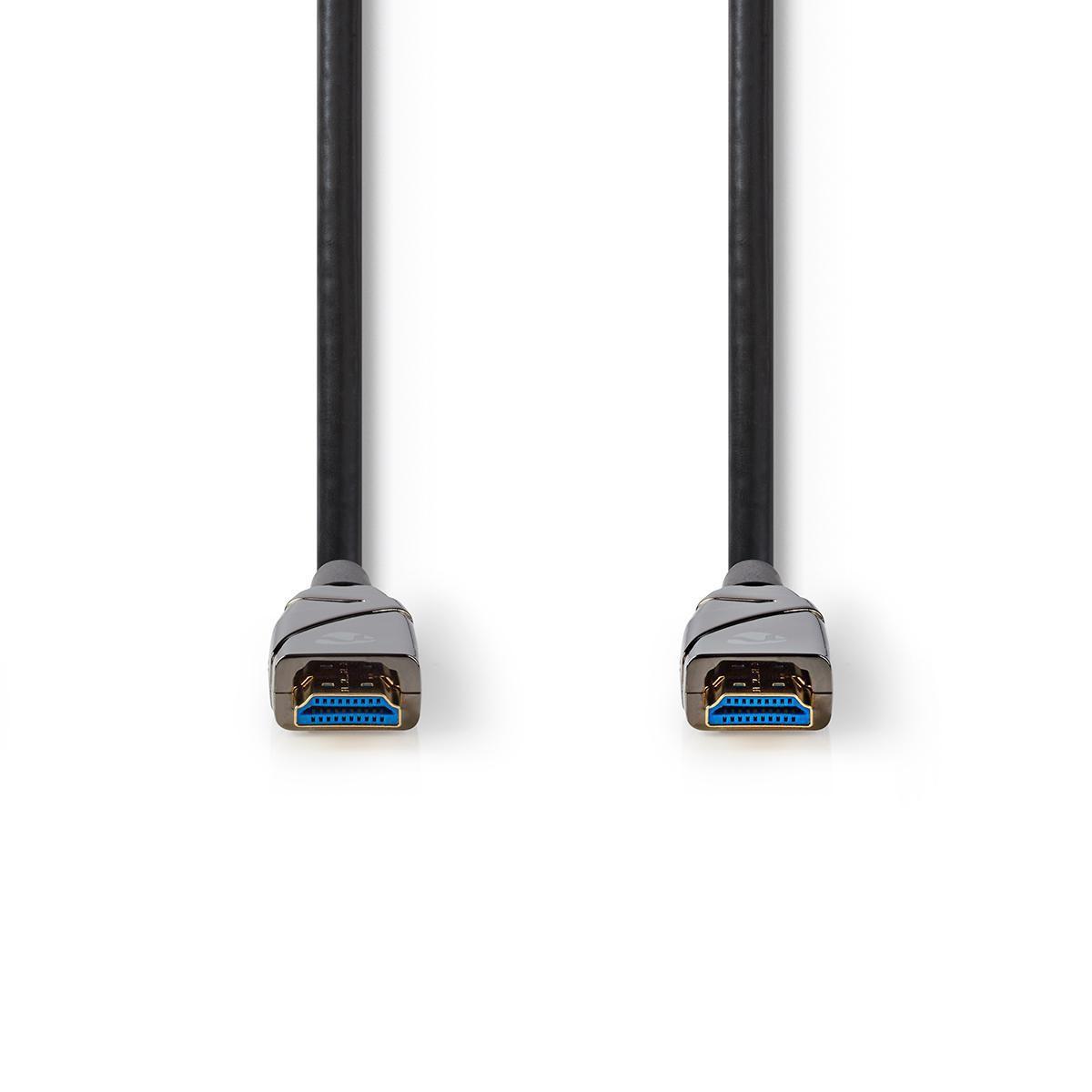 Nedis  Cavo HDMI ottico attivo ad alta velocità con Ethernet | Connettore HDMI™ | Connettore HDMI™ | 4K@60Hz | 18 Gbps | 40,0 m | Rotondo | PVC | Nero | Confezione regalo 