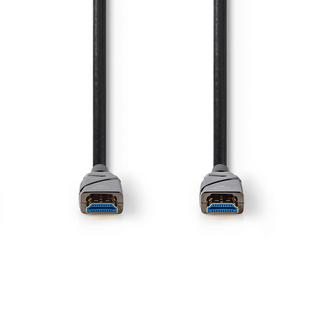 Nedis  Cavo HDMI ottico attivo ad alta velocità con Ethernet | Connettore HDMI™ | Connettore HDMI™ | 4K@60Hz | 18 Gbps | 40,0 m | Rotondo | PVC | Nero | Confezione regalo 