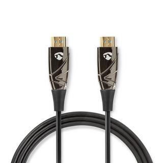 Nedis  Cavo HDMI ottico attivo ad alta velocità con Ethernet | Connettore HDMI™ | Connettore HDMI™ | 4K@60Hz | 18 Gbps | 40,0 m | Rotondo | PVC | Nero | Confezione regalo 