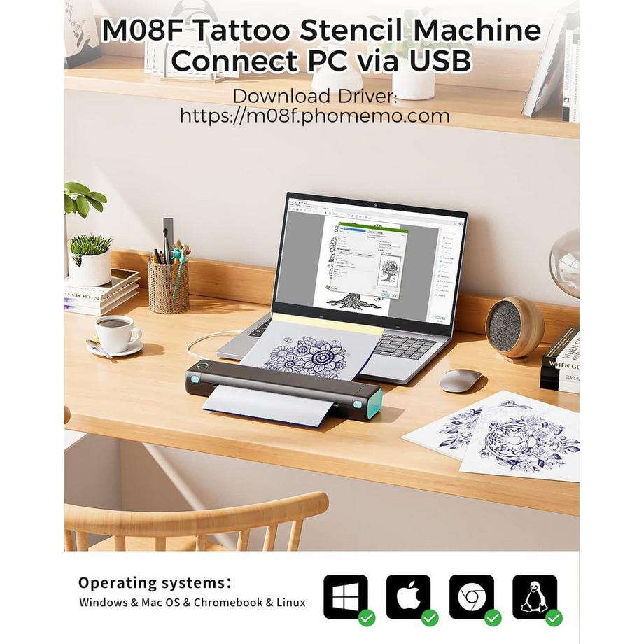 Phomemo  M08F Drahtloser Tattoo-Schablonendrucker 