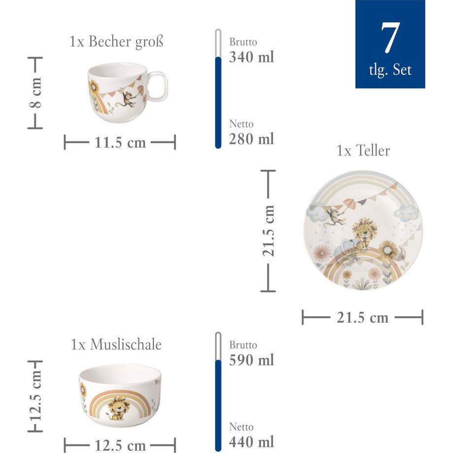Villeroy&Boch  Ensemble de vaisselle pour enfant 7 pcs Roar like a Lion 