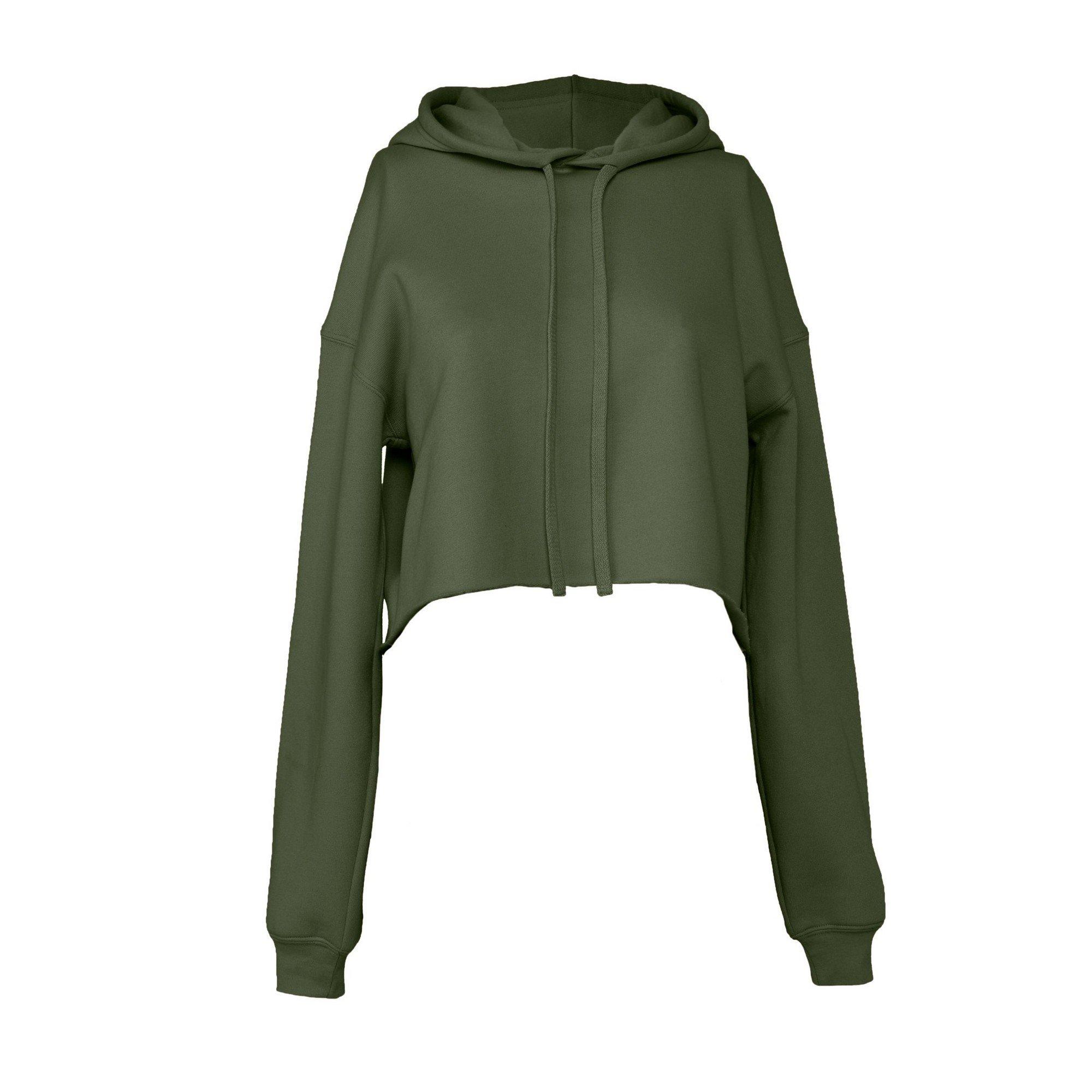 Image of Kurzes Hoodie Damen Militärgrün XL