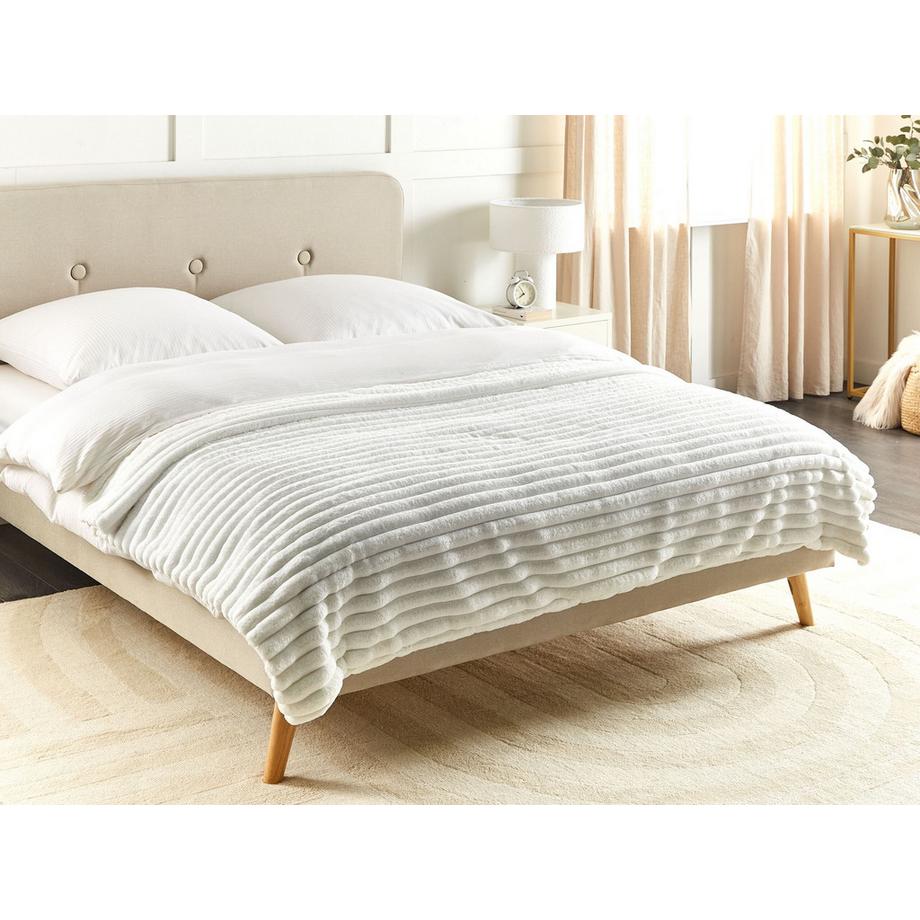 Beliani Rakya Copriletto Moderno in Pelliccia Sintetica  