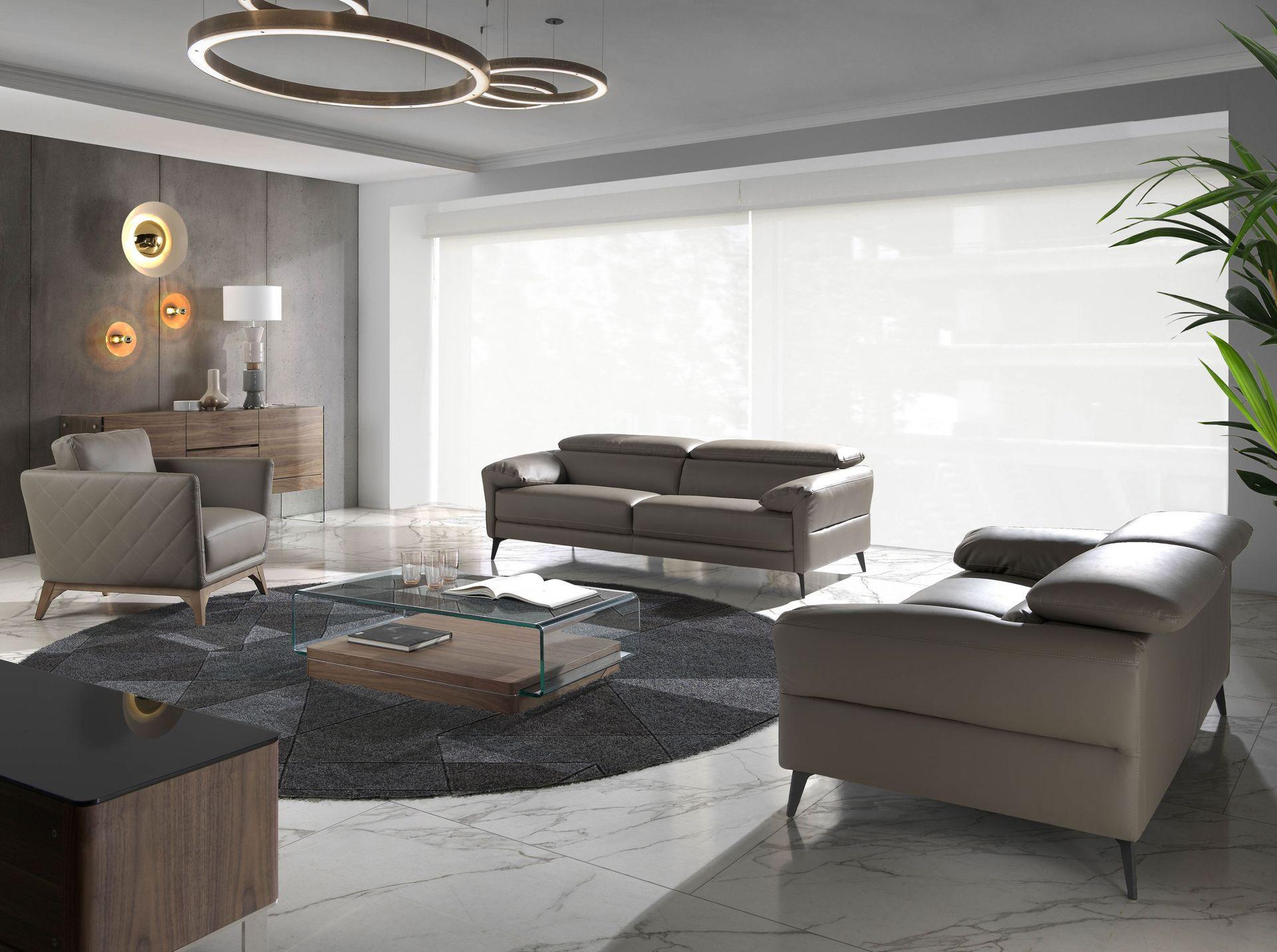 ANGEL CERDA Buffet en noyer et verre trempé  